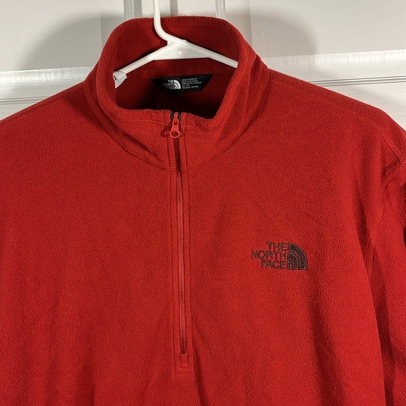 EXC The North Face Micro Fleece Zip Neck Pullover Top Men’s XL Burnt Red - Picture 5 of 17